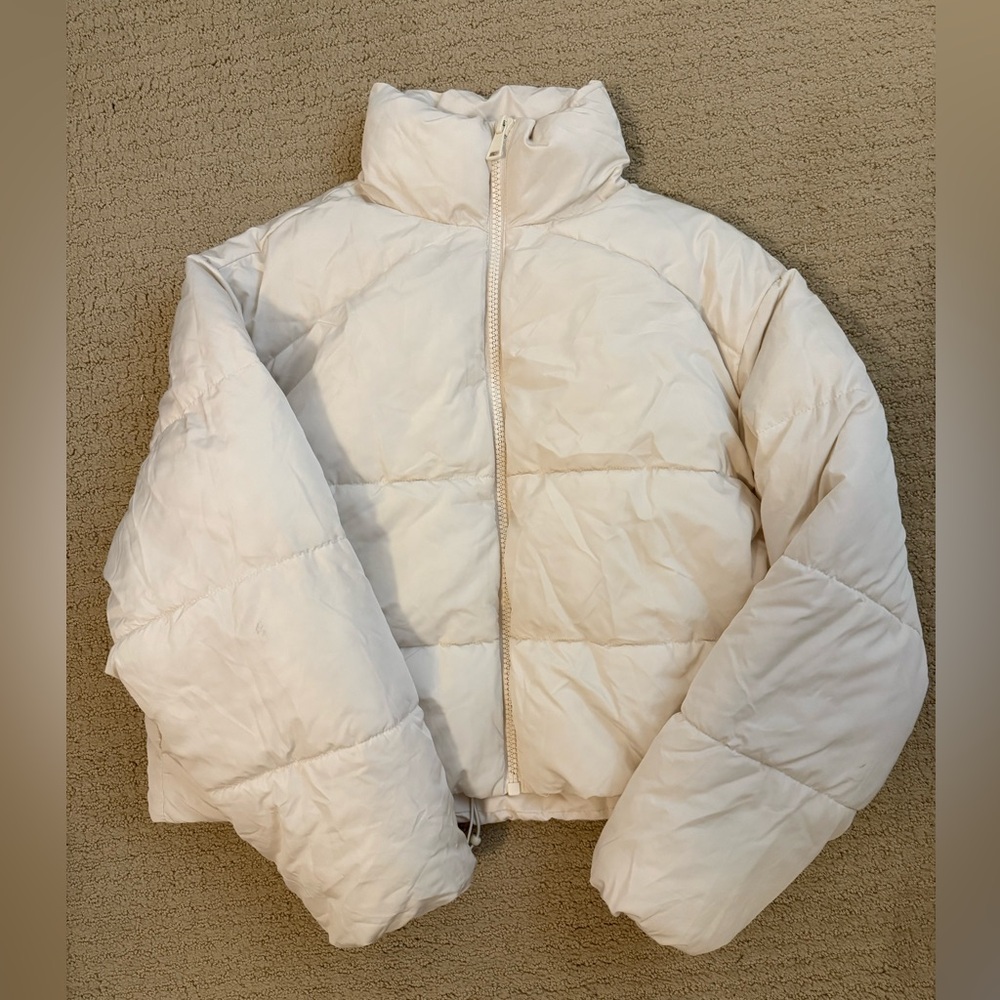 Zara Puffer Cream Jacket